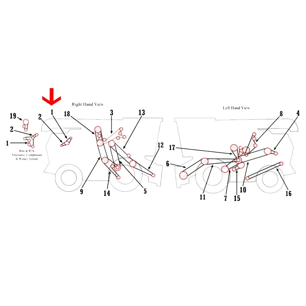 Fan Drive Belt for Gleaner R75 R72 (A3288601)