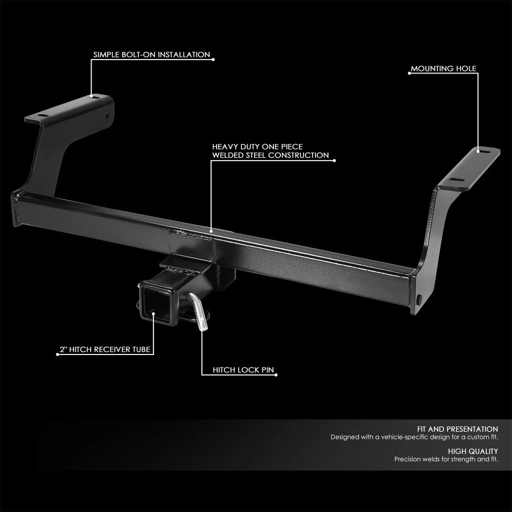 Rear Carbon Steel Class III Trailer Hitch 2" Receiver for Subaru Crosstrek (2018–2024)