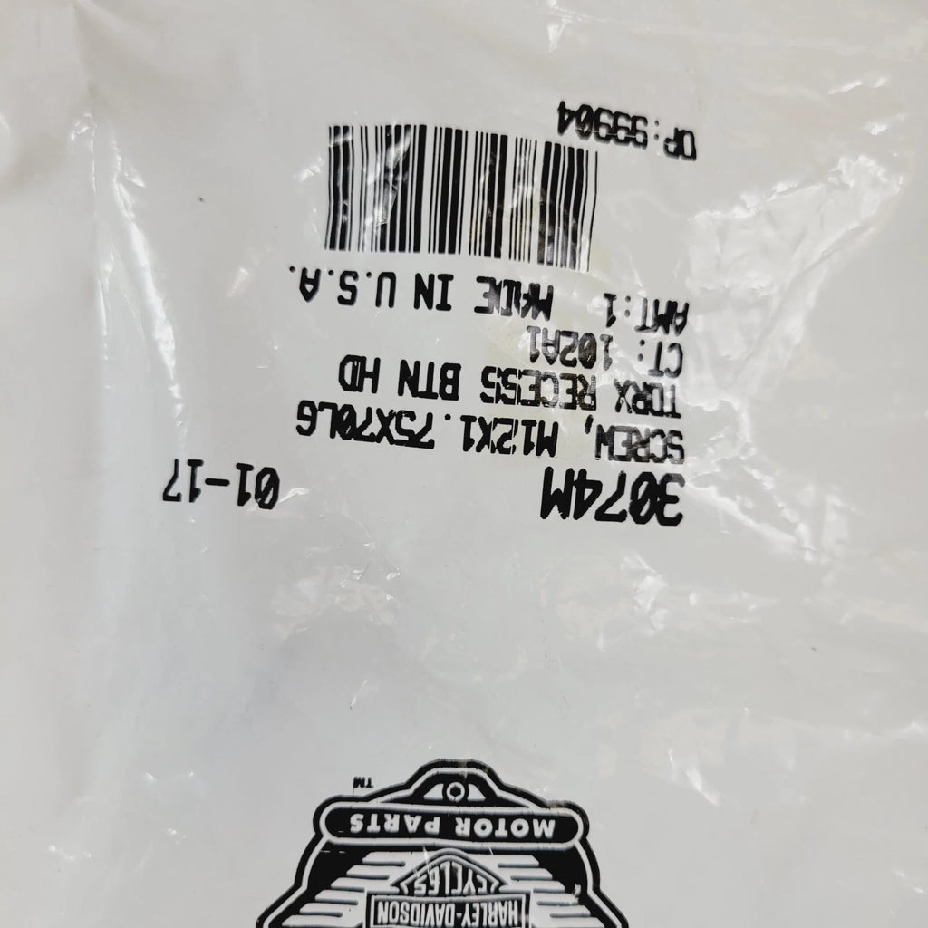 M12X1.75X70LG Torx Recess Button Screw for Harley-Davidson