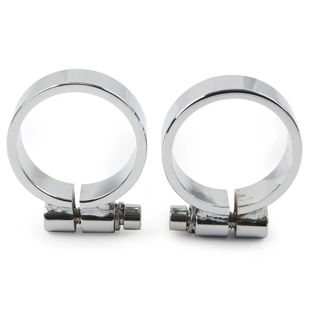 Chrome Exhaust Port Clamps for Harley XL Ironhead Sportster 1000 (1957-1985)