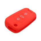 Red Silicone 3 x Button Car Remote Key Cover for Hyundai I30 (2010-2016)