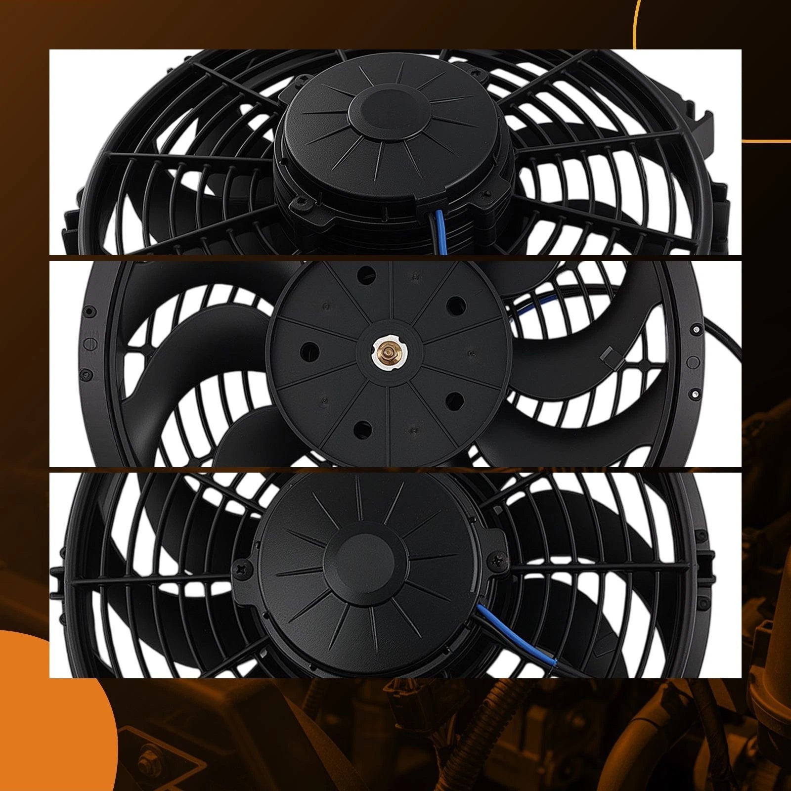 12" Electric Radiator Cooling Fan Assembly Universal 12V 180W Aluminum