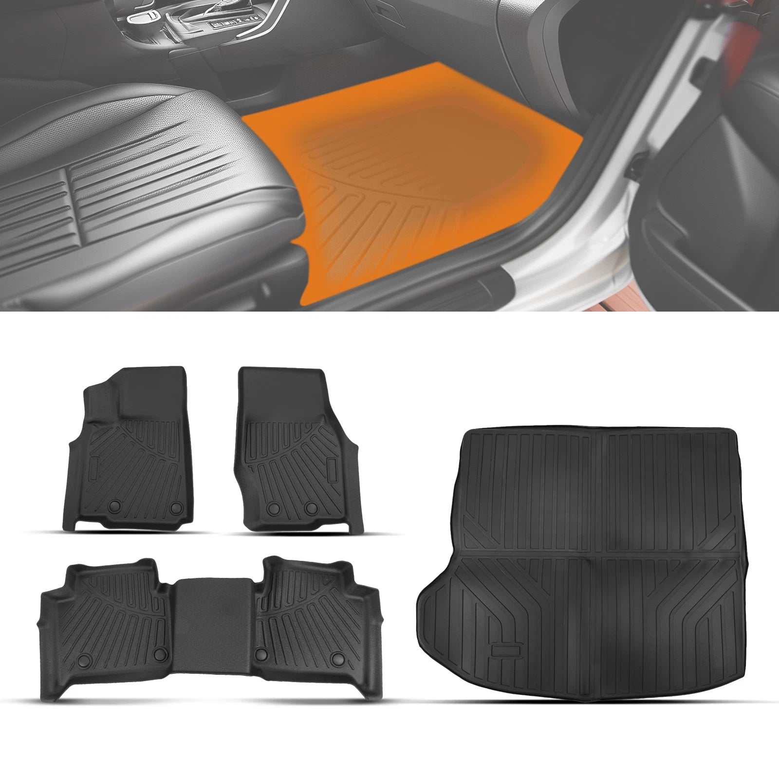 Cargo Liner + Floor Mats Set for Jeep Grand Cherokee (2022–2025) TPE All Weather