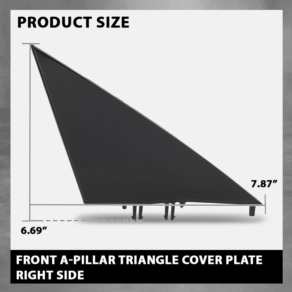 Front Right Triangle Door Mirror Flag Cover for Tesla Model 3 (2017–2023)
