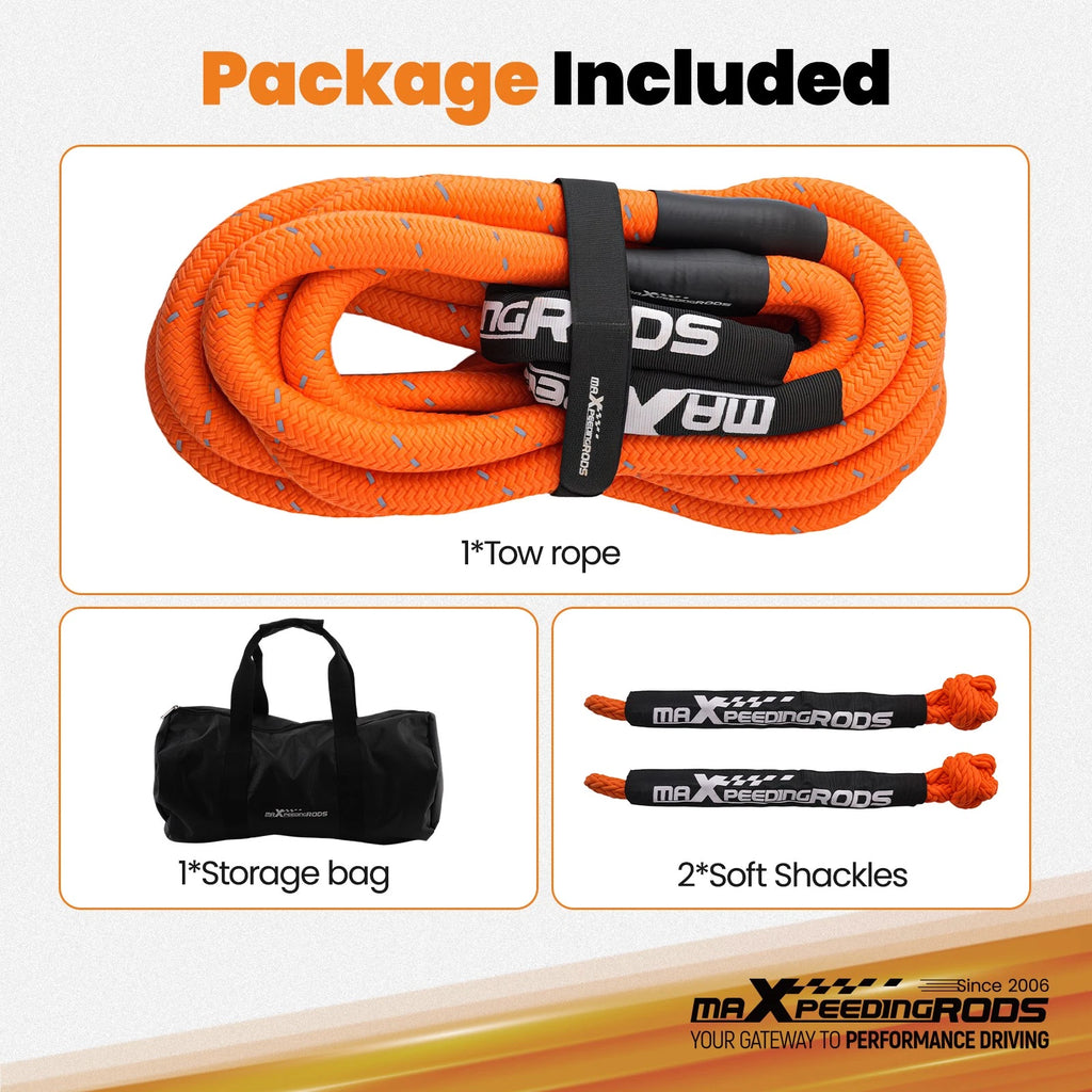 30ft Kinetic Rope for 4WD SUV Truck 4x4 (24250lbs Recovery)