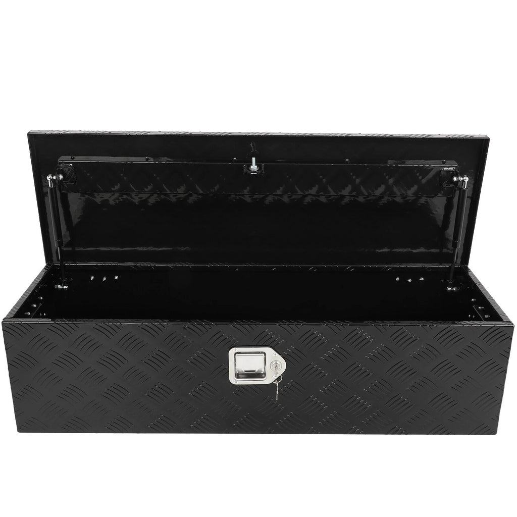 39" Black Aluminum Pickup Truck Tool Box Storage