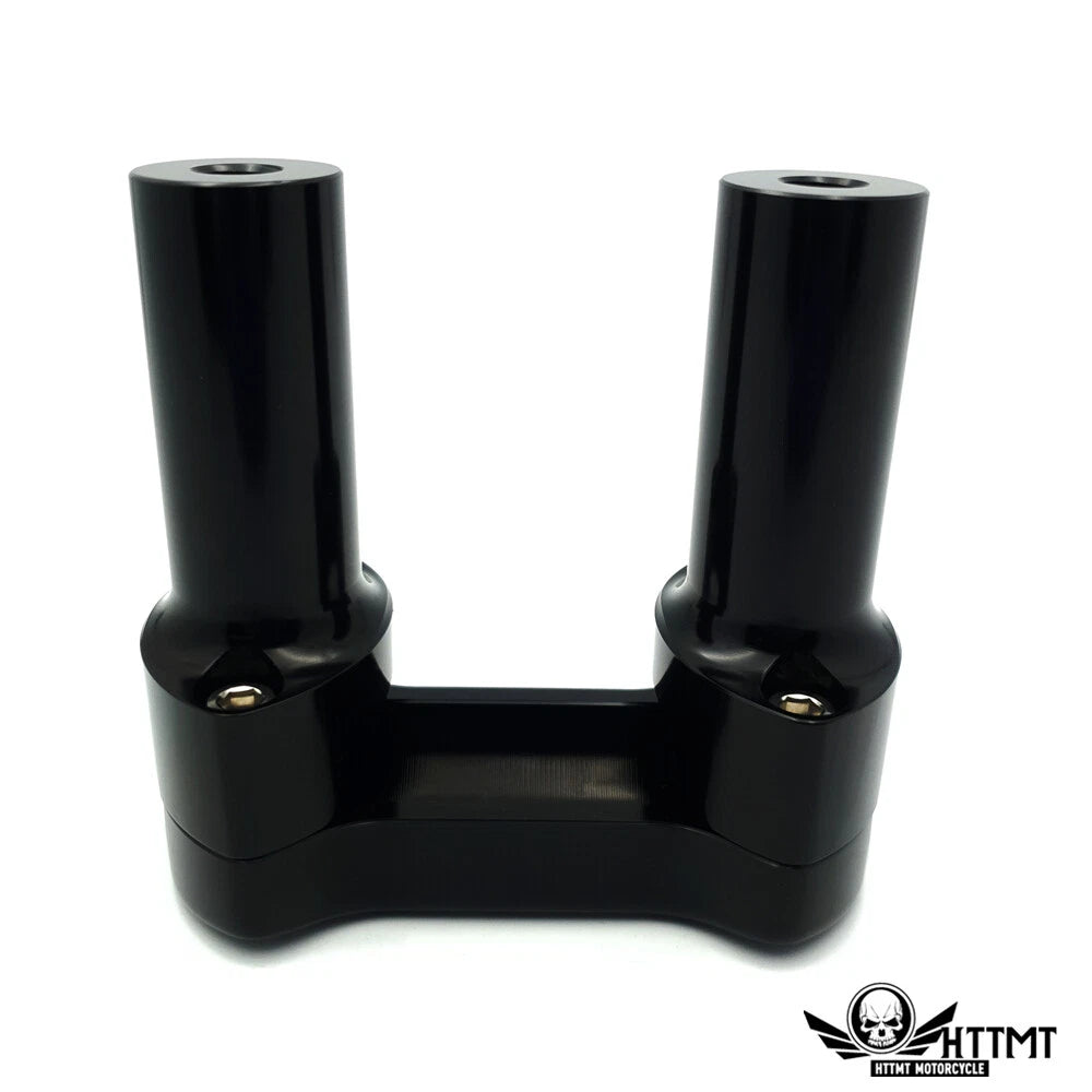 4" Tall Handlebar Riser/Top Clamp Kit for Harley
