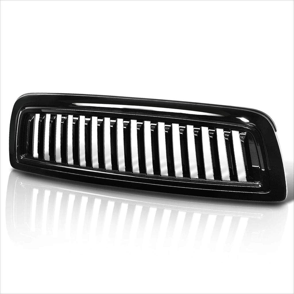 Glossy Vertical Fence ABS Front Bumper Hood Grill Frame for Dodge Ram 1500 (2009–2012)