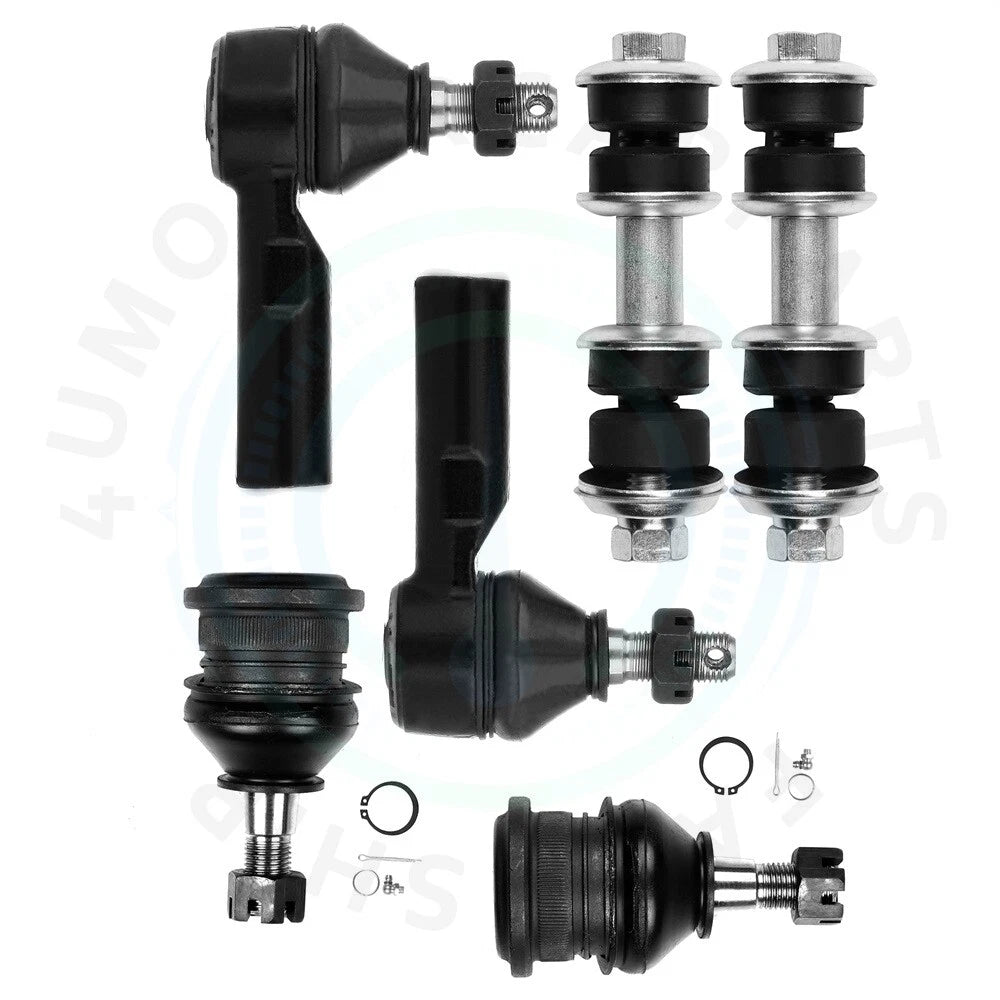 Set of 6 Front Lower Ball Joints Tie Rod Ends for Scion xA xB (2004–2006)
