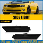 Front Side Marker Signal Lights Reflectors Smoke Lens for Chevy Camaro (2010–2015)