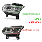 Full LED Projector Headlight for Dodge Durango (2021–2025) Chrome Right