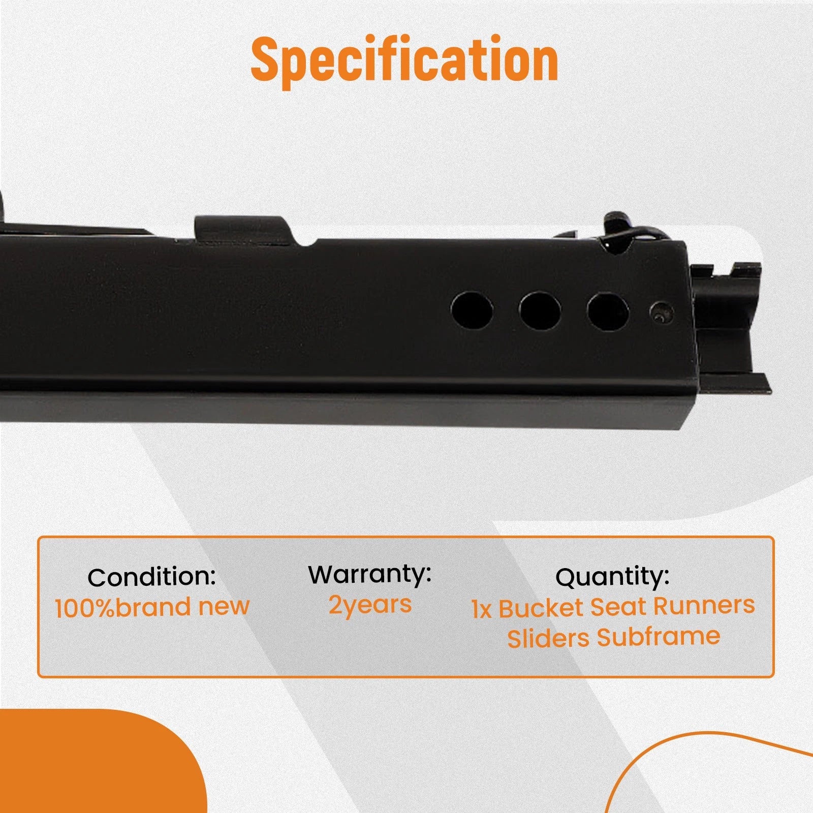 1PC Universal Racing Dual Seat Slider Locking Base Brackets Kit Black