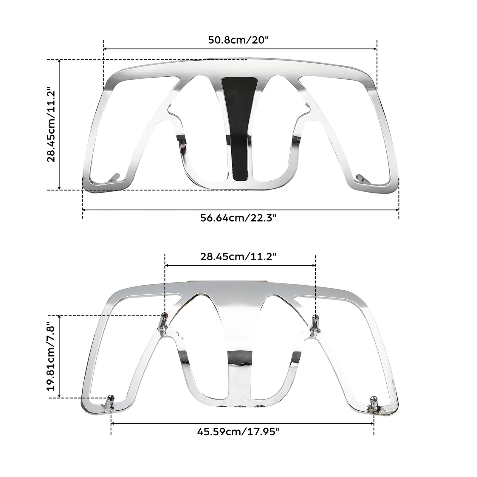 Chrome Rear Trunk Luggage Rack for Honda Goldwing 1800 GL1800 (2001–2017)