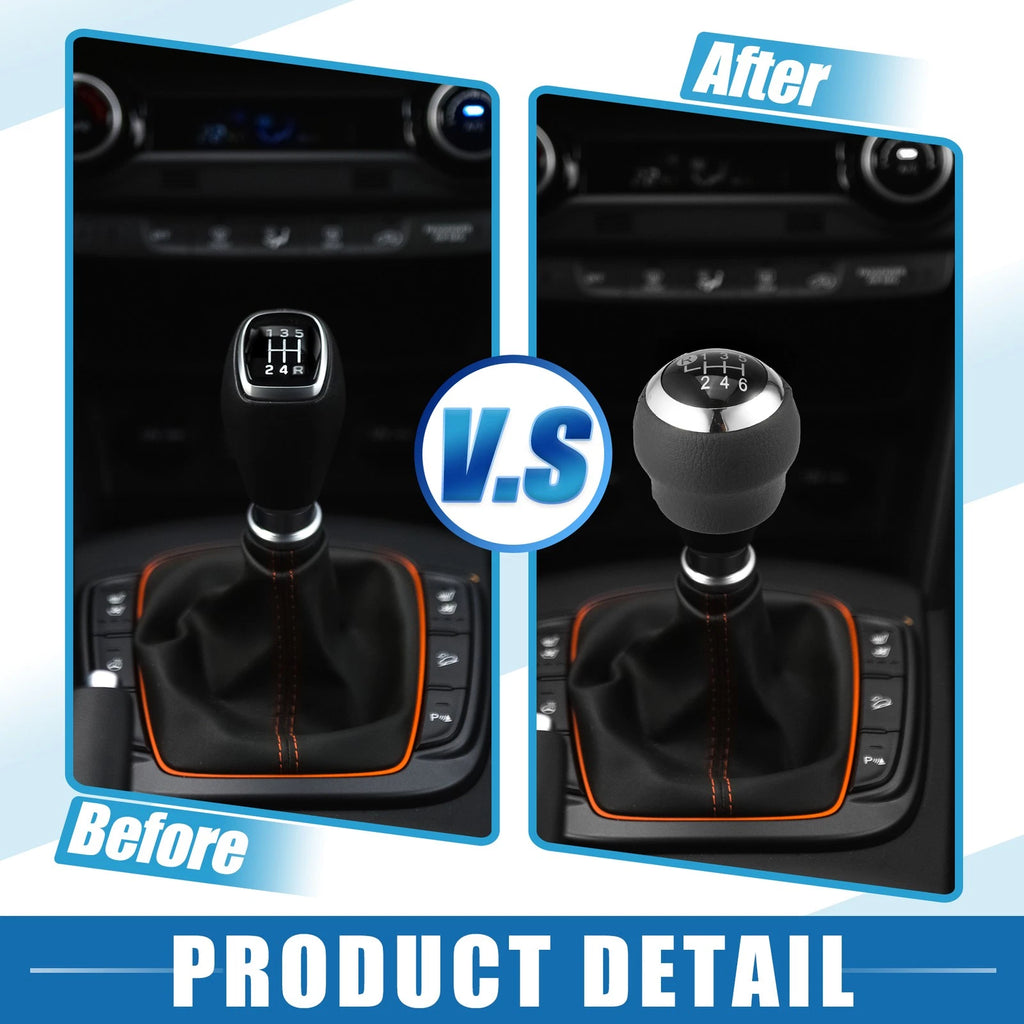 6 Speed Manual Transmission Shift Knob for Toyota Corolla  Black Plastic
