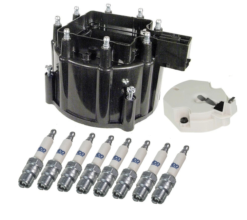 Distributor Rotor Cap & Rapidfire Spark Plugs Kit for Chevrolet GMC