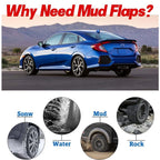 Splash Guards Mud Flaps 4 Piece Set for Honda Civic (2016-2021)