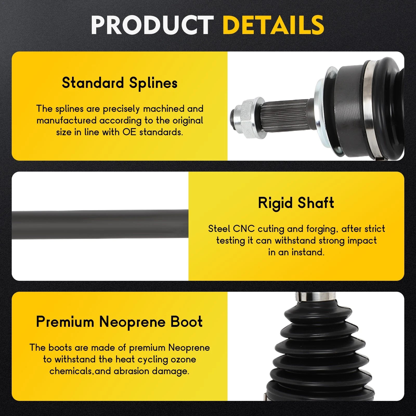 CV Axle Shaft for Honda Civic 1.8L (2006–2014) Front Driver Side
