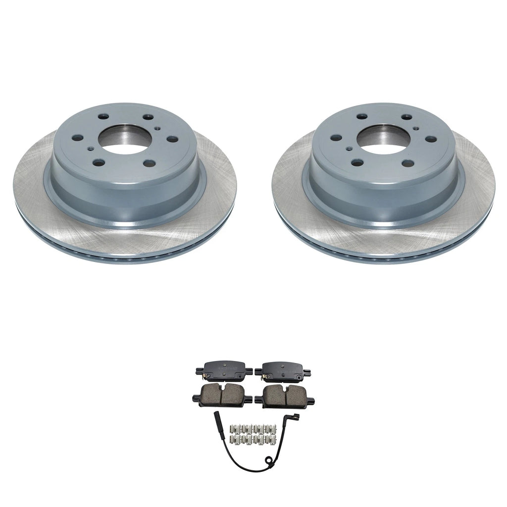 Set of 2 DuraGo Rear Rotors & Akebono ProACT Ceramic Pads for Silverado 1500 (2014–2018)