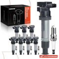 Set of 8 Ignition Coils & Iridium Spark Plugs for Cadillac SRX (2007–2009)