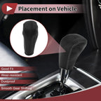 Gear Shift Knob Cover for BMW 3 Series E90 (2004-2012) Faux Leather Black Gray