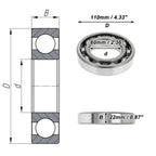 Deep Groove Ball Bearing 60x110x22mm for Scooter Skateboard (P0)