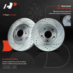 Front Drilled Brake Rotors for Honda Civic CR-V (2005–2006)