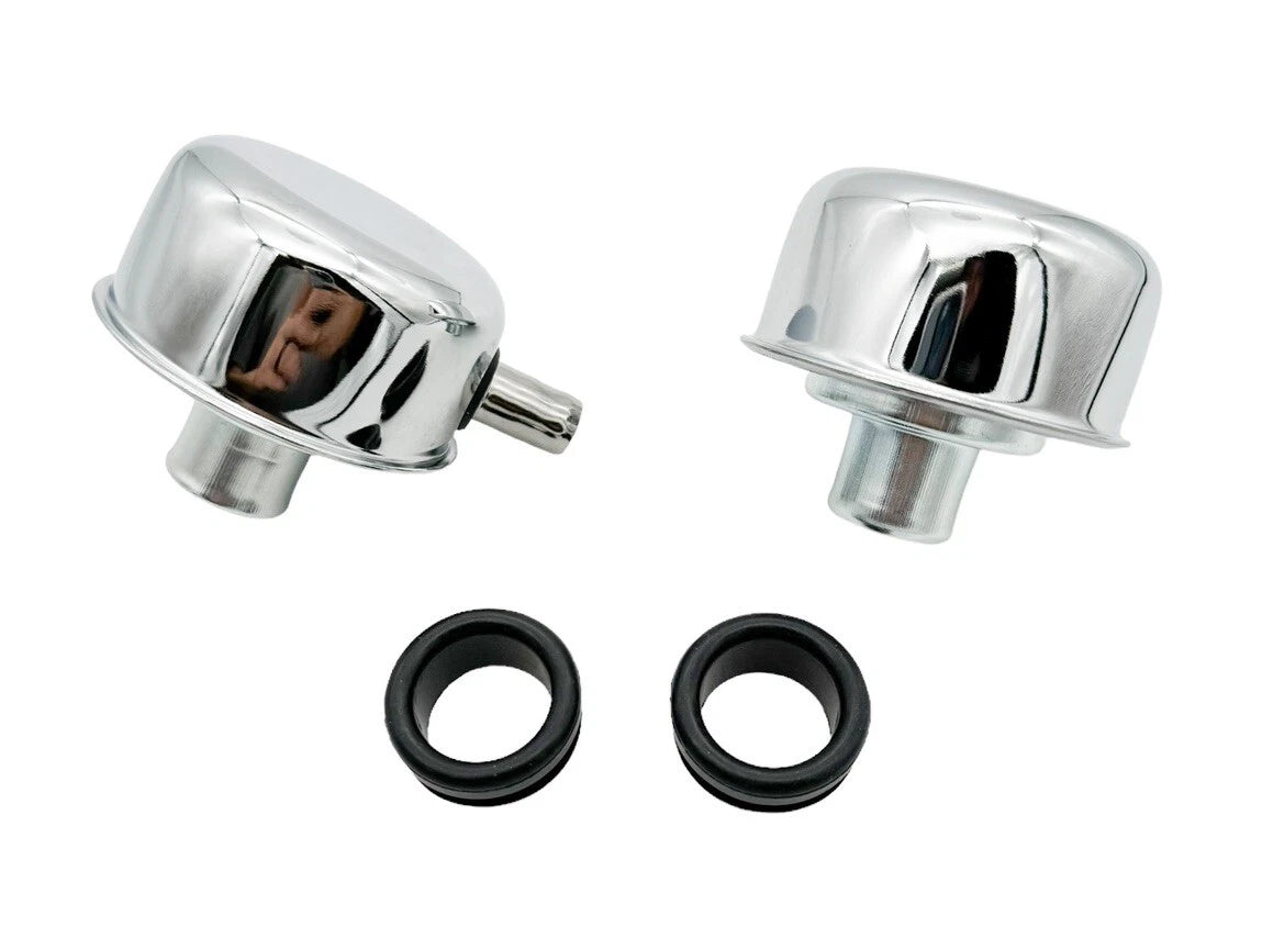 Breather PCV Valve with Push In Chrome Neck for 1-1/4 Valve Cover Hole (1)