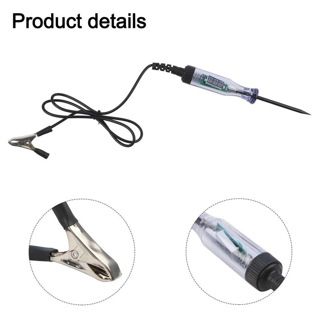 Voltage Tester for Car Battery with Clear Digital Readings and Ergonomic Design