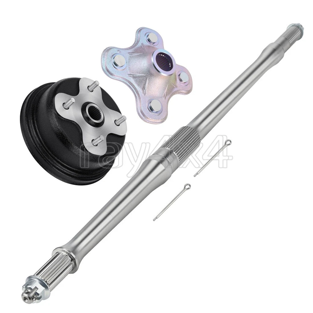 Rear Wheel Axle & Brake Drum & Hubs for Yamaha Big Bear 350 4x4 (1997–1999)