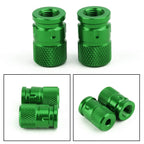 CNC Aluminum Green Anti-Theft Tire Valve Stem Caps for Motorcycle Car Truck Bike