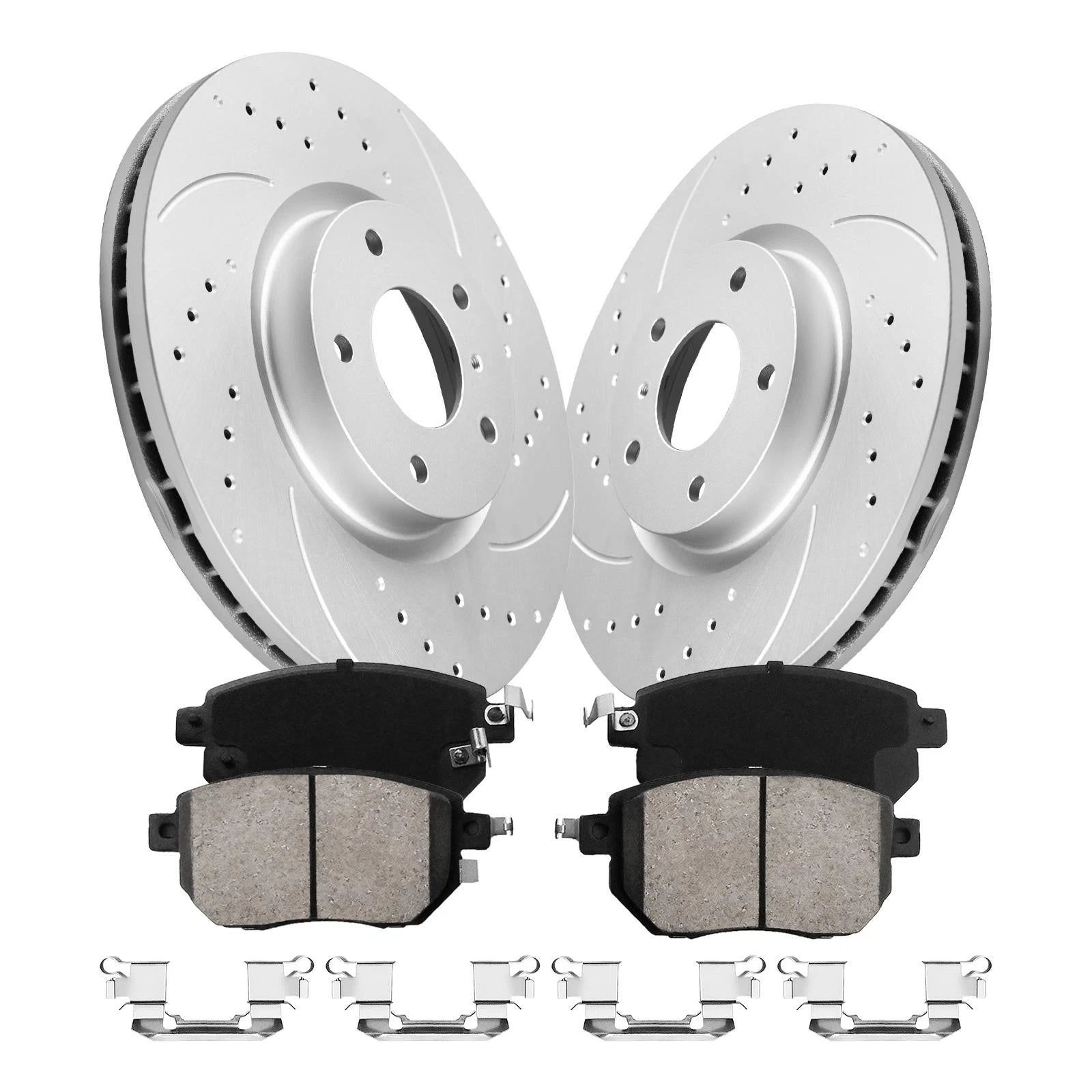 Front Disc Rotors + Ceramic Brake Pads for Infiniti FX35 FX45 (2003–2008)