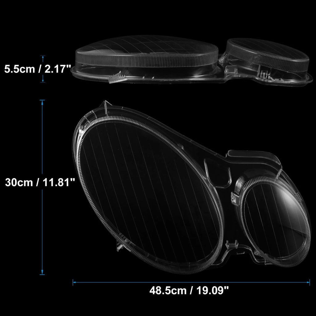1 Pair Headlight Lens Cover Shell for Mercedes-Benz W211 (2002–2008)