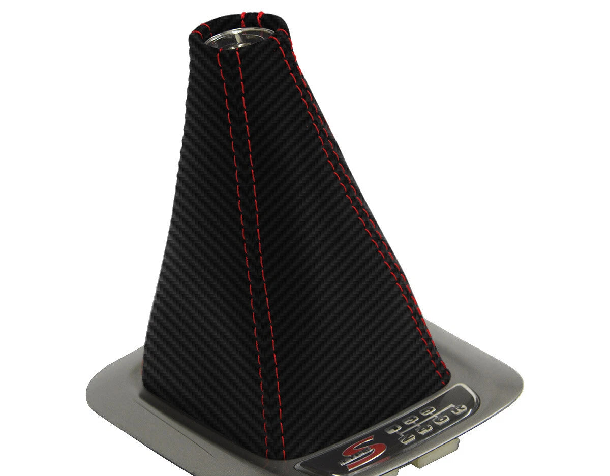 Manual Shift Boot Carbon Fiber for Acura CL (2001–2003) Red Stitch