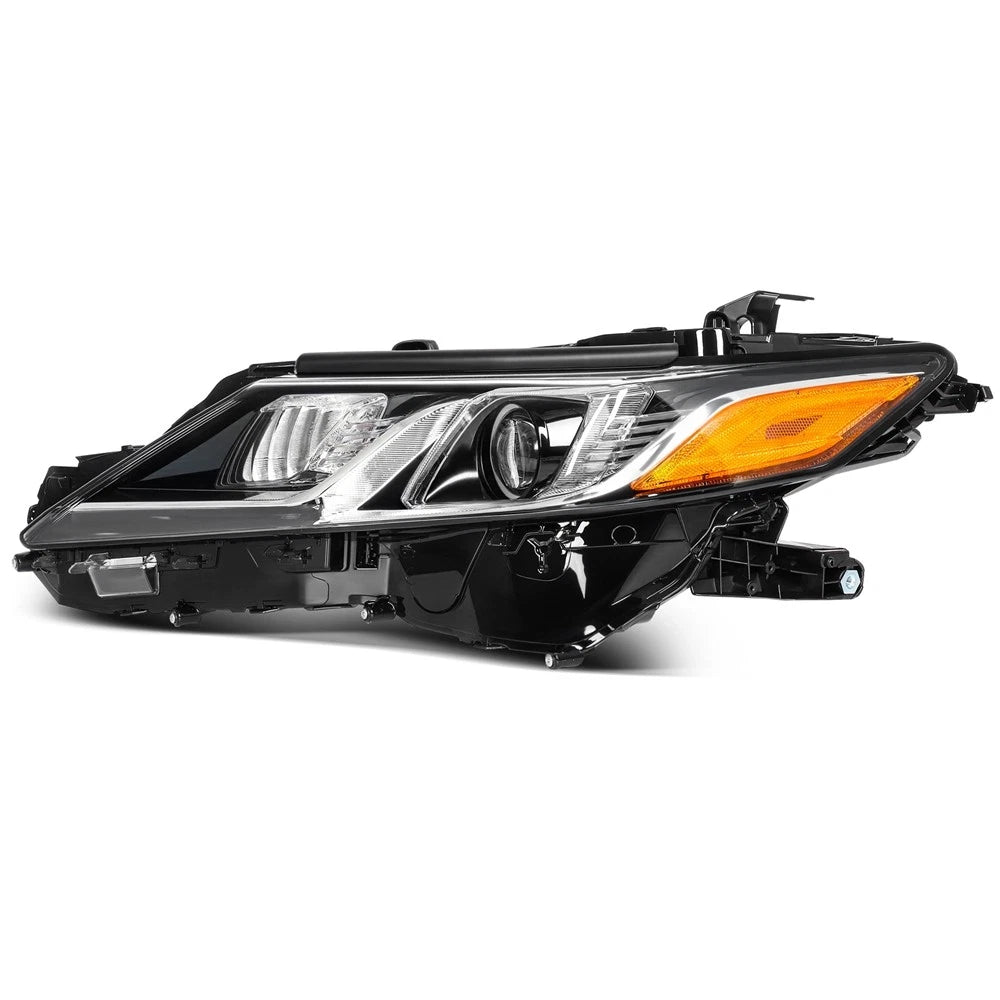 Set of 2 Black Housing Headlights for Toyota Camry (2018–2022)