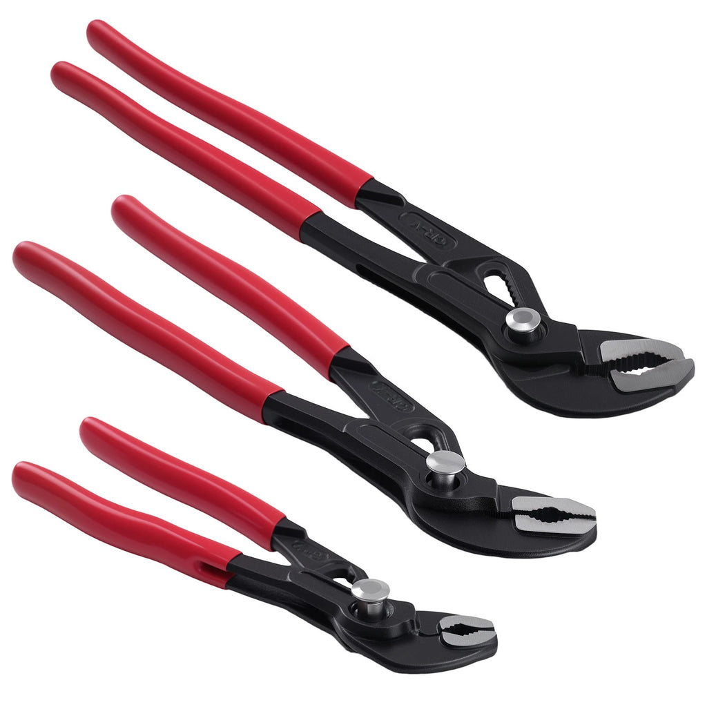 Set of 3 Carbon Steel Water Pump Pliers for Automotive Repairs