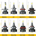 H11 H9 LED Headlight Bulbs Kit for High/Low Beam (6500K, 80000LM)