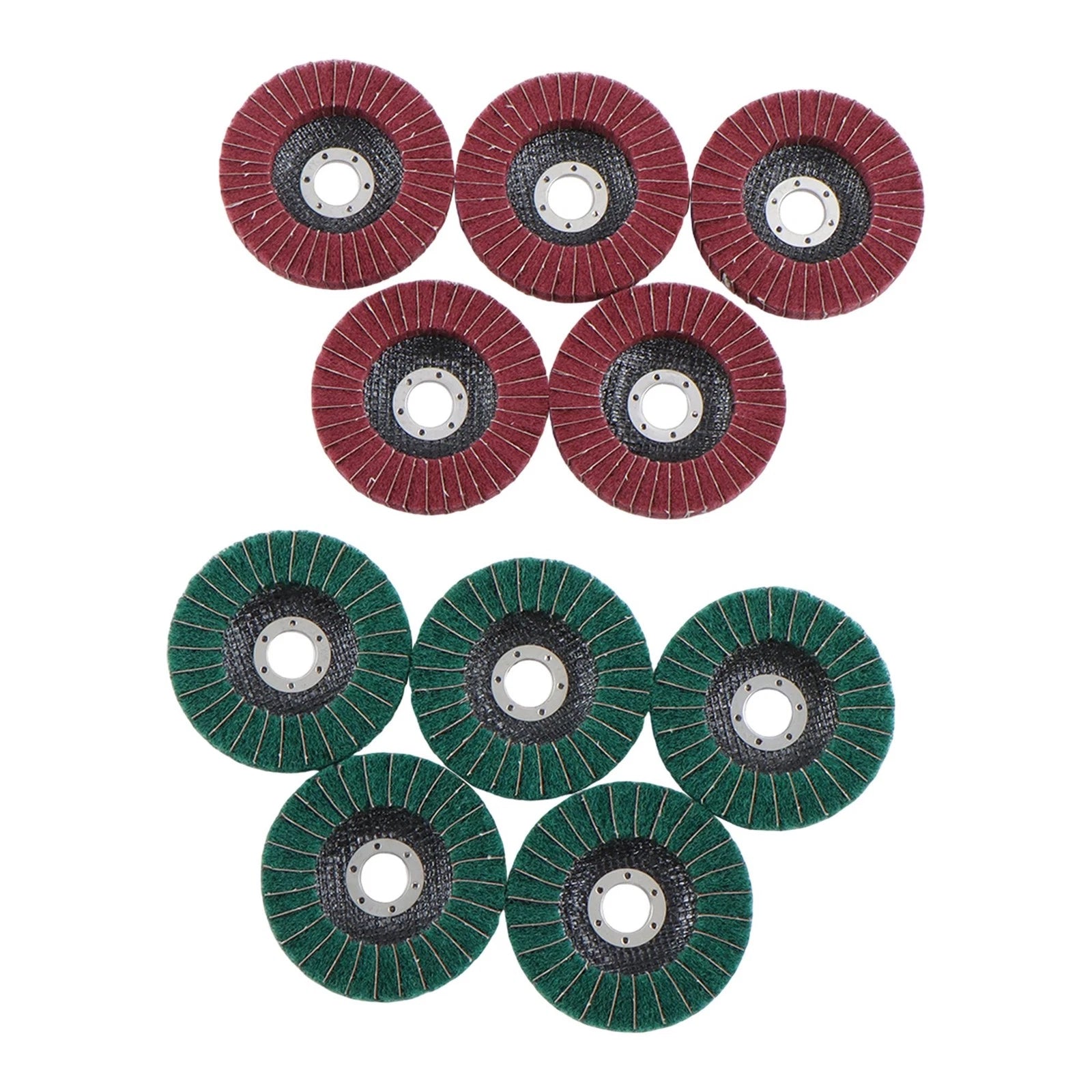Set of 10 Flap Discs 120 & 240 Grit for Angle Grinder 4-1/2"