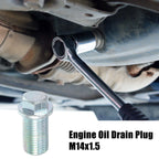 M14x1.5 Steel Engine Oil Drain Plug Screw w/ Seal Ring for Dodge 