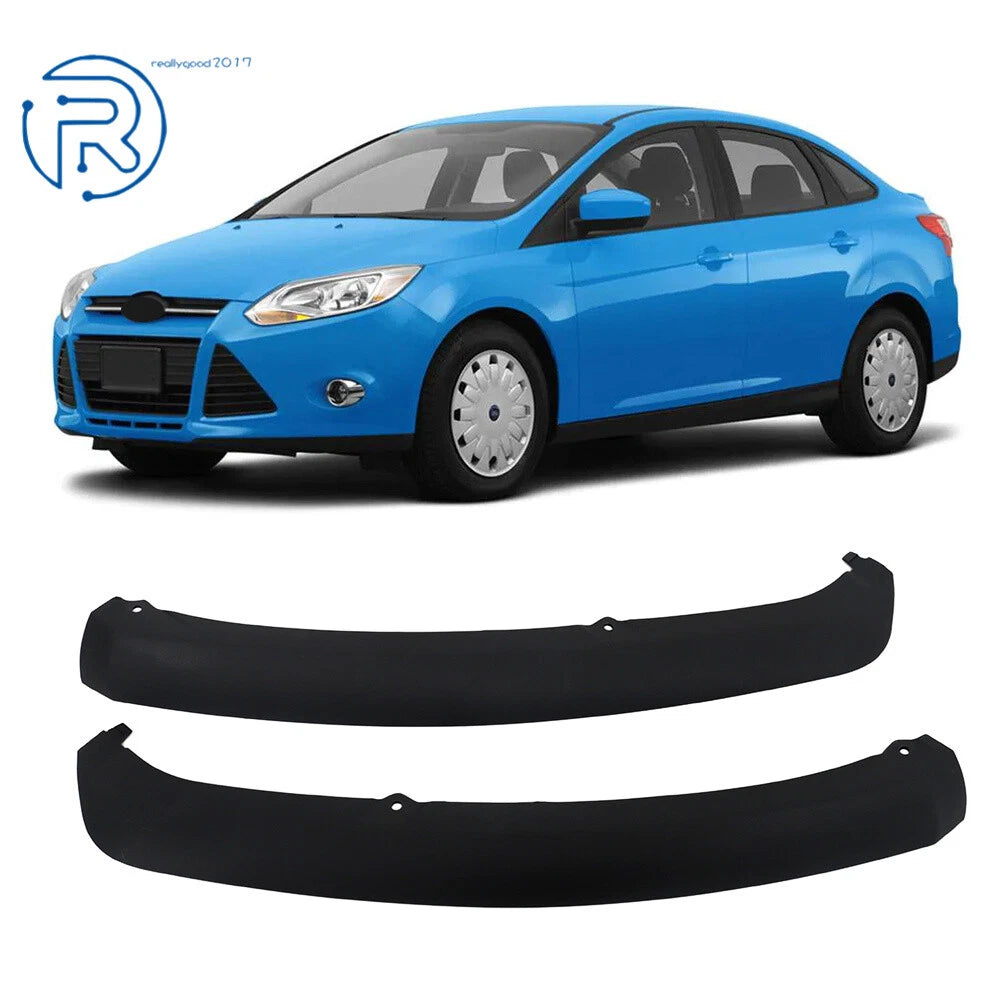 Front Bumper Lower Trim Panel Set for Ford Focus (2012–2014) Black Plastic