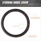 Steering Wheel Cover for (14.5-15" Diameter, Grain Leather)