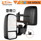 Set of 2 Power Black Tow Mirrors for C/K C10 1500/2500/3500 (1988–1998)