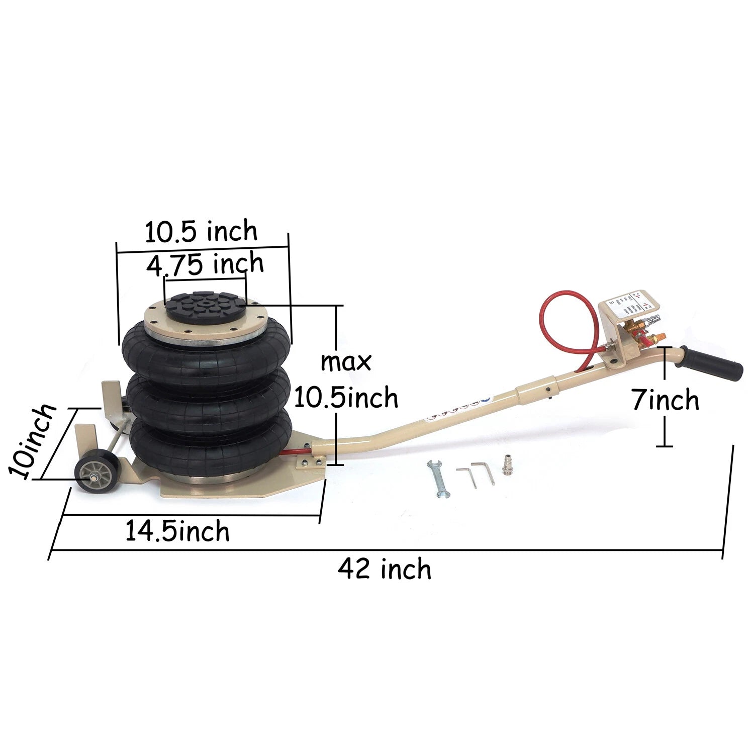 Triple Bag Air Go Jack for Heavy Duty Vehicles (6600 LBS Capacity)