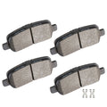 Set of 4 Rear Metallic Brake Pads for Buick Allure, LaCrosse, Chevy Impala, Pontiac Grand