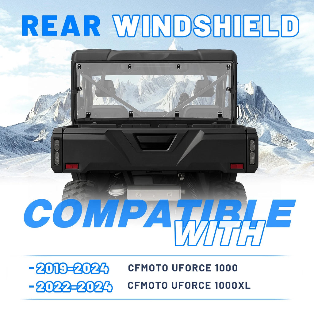 Clear Rear Windshield for CFMOTO UFORCE 1000, 1000XL (2019–2025)