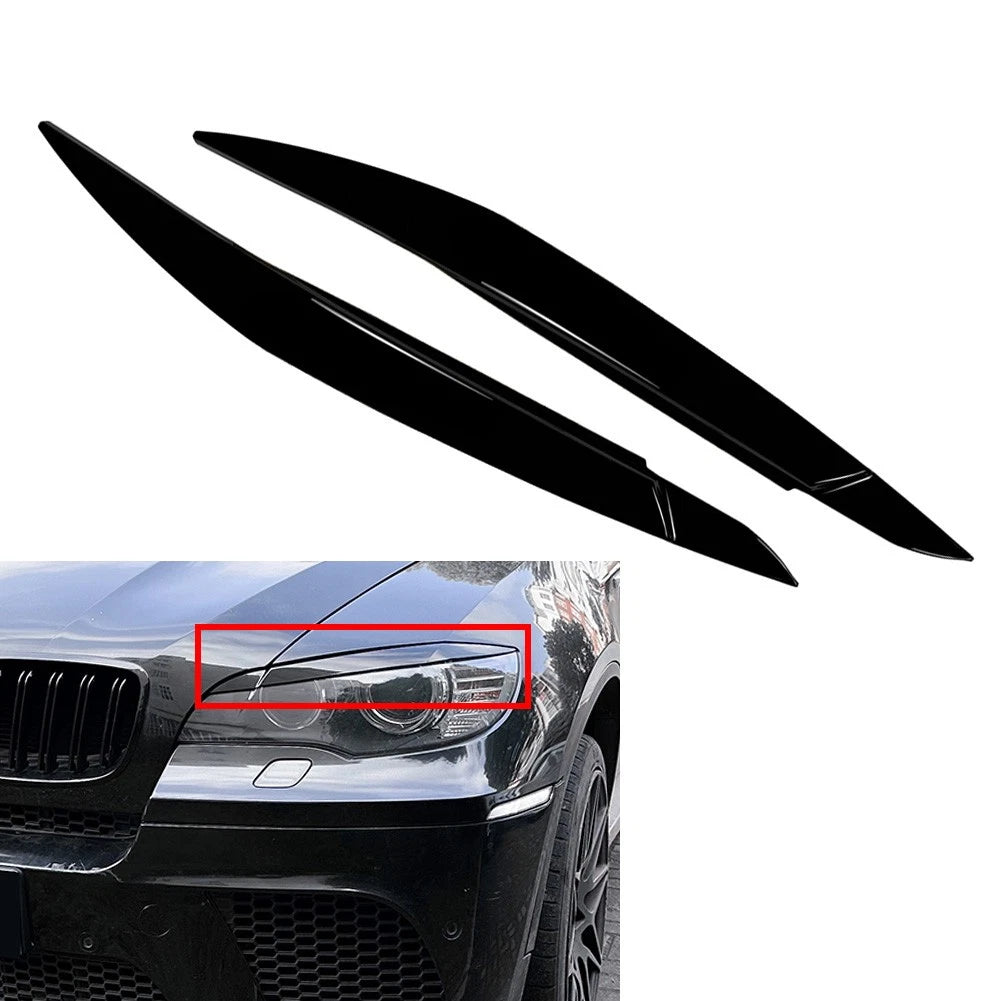 Headlight Eyebrow Trim for BMW X6 E71 E72 X6M X5M E70 (2008–2019)