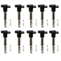 Set of 10 Ignition Coils & NGK Ruthenium Spark Plugs for Audi R8 5.2 V10