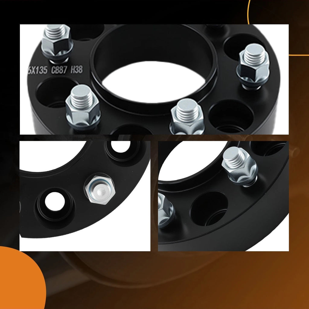 Set of 2 50mm M14 Thread Spacers for Silverado Sierra 2500HD 3500HD (2011–2024)