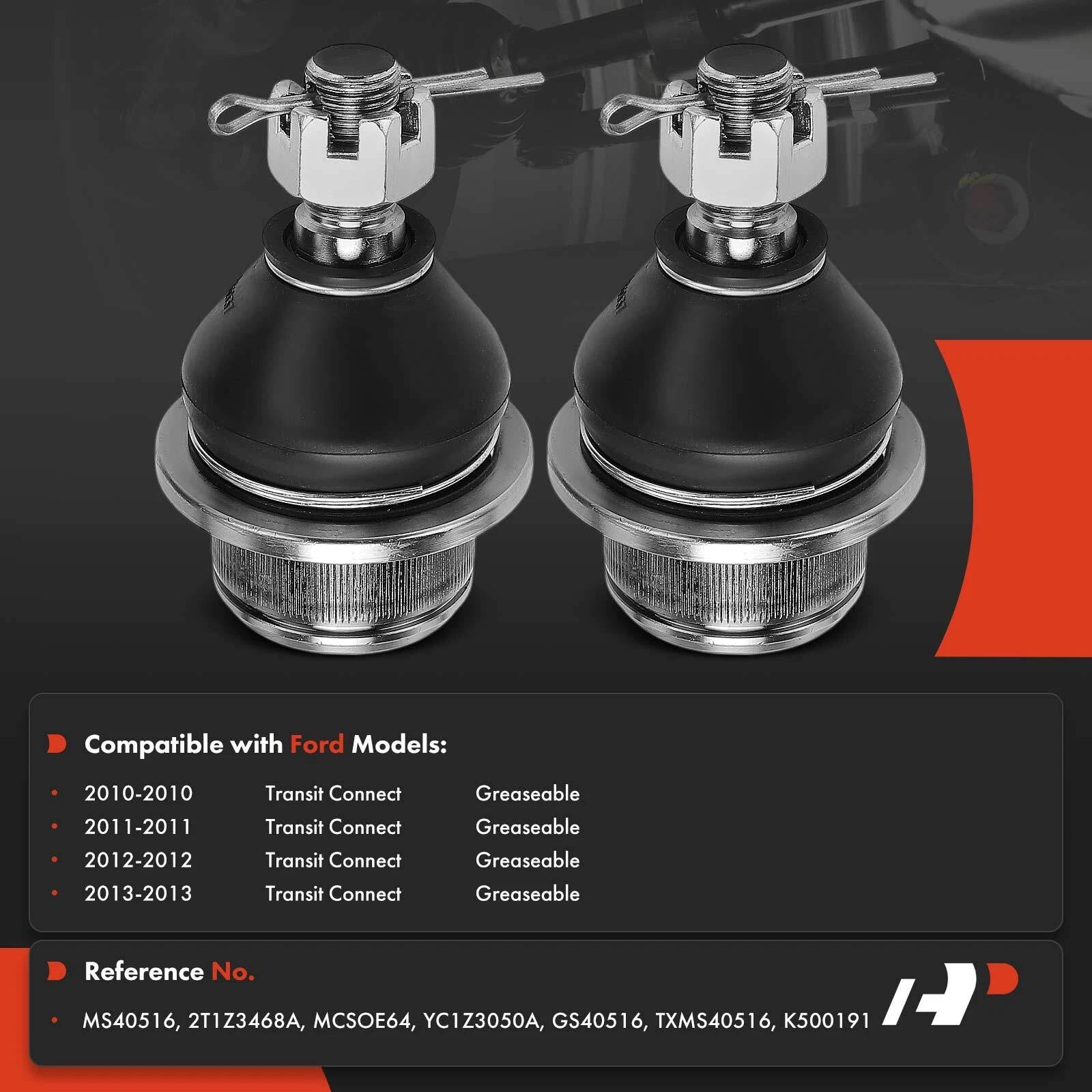 2X Front Lower Ball Joint for Ford Transit Connect (2010-2013)