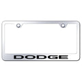 Etched on Stainless Steel License Plate Frame - Officially Licensed for Dodge