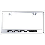 Etched on Stainless Steel License Plate Frame - Officially Licensed for Dodge